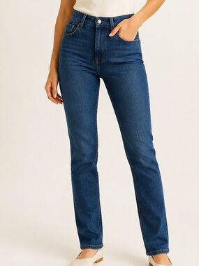 Selected Femme SLFamy High Rise Slim Jeans Dark Wash W29 L32